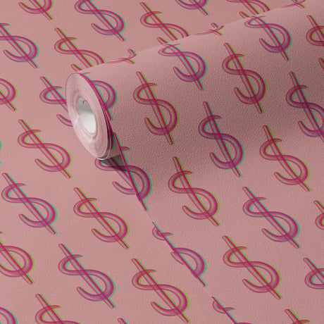 Trust Fund | Maximalist Colorful Dollar Sign Money Bubble Wallpaper Wallpaper Sckribbles