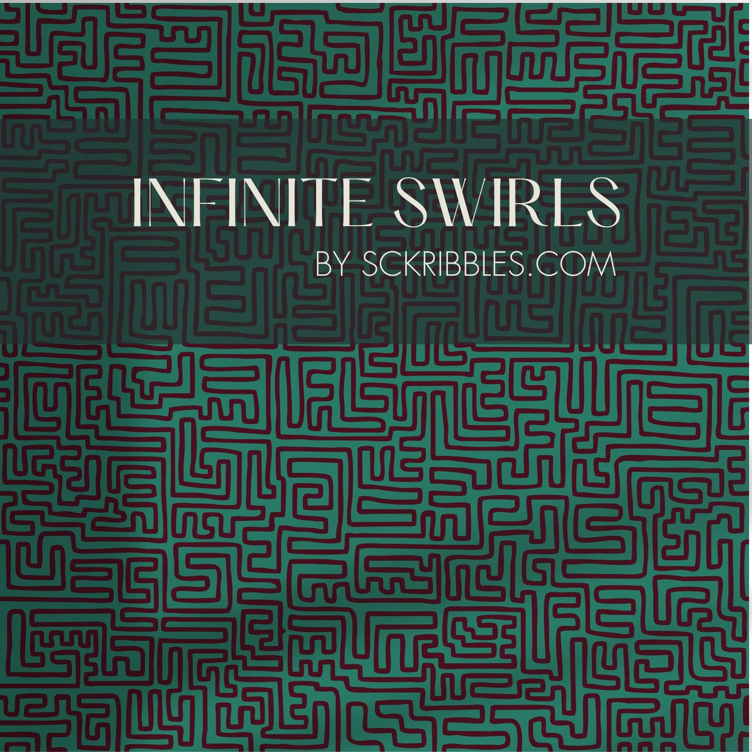 Maximalist Swirls | Cool Trendy Squiggly Bold Maze Wallpaper Wallpaper Sckribbles