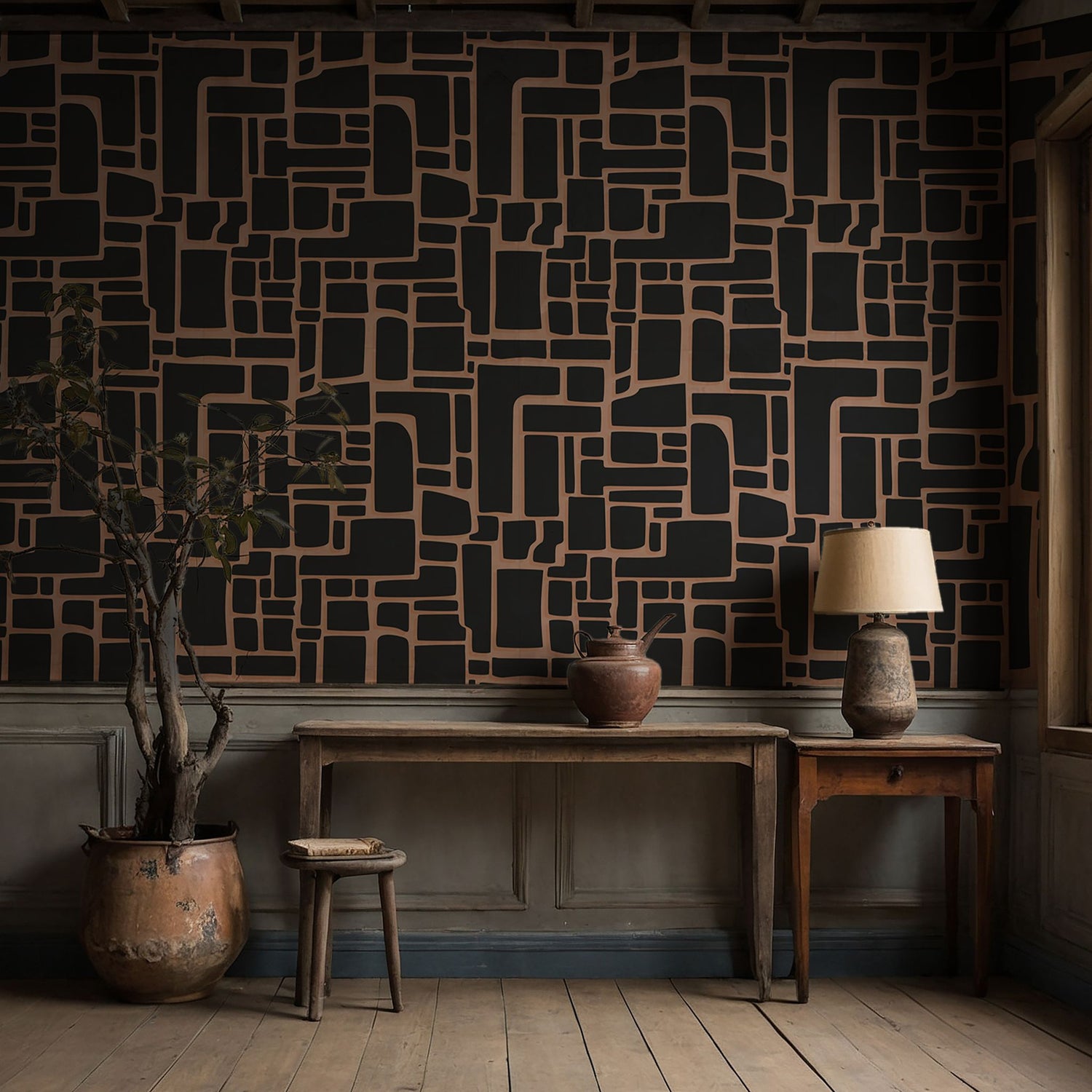 Wildform | Bold Maximalist Abstract African Wallpaper Wallpaper Sckribbles