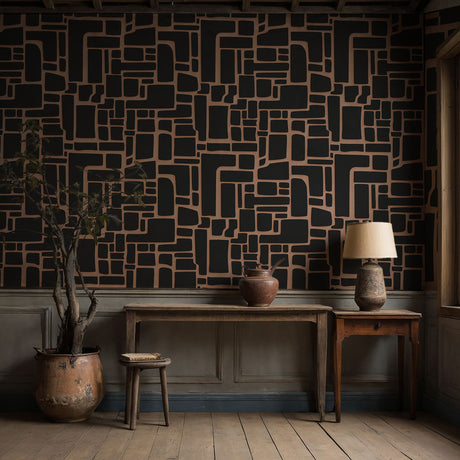 Wildform | Bold Maximalist Abstract African Wallpaper Wallpaper Sckribbles
