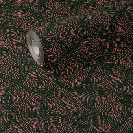 Fanform | Dark & Moody Dotted Fan Art Deco Wallpaper Wallpaper Sckribbles