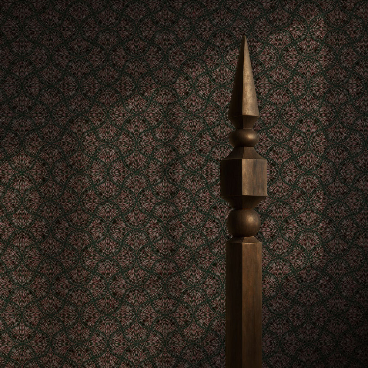 Fanform | Dark & Moody Dotted Fan Art Deco Wallpaper Wallpaper Sckribbles