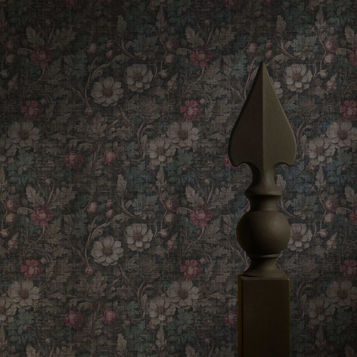 Nocturnal Botanica | Dark Academia Dramatic Moody Floral Wallpaper Wallpaper Sckribbles