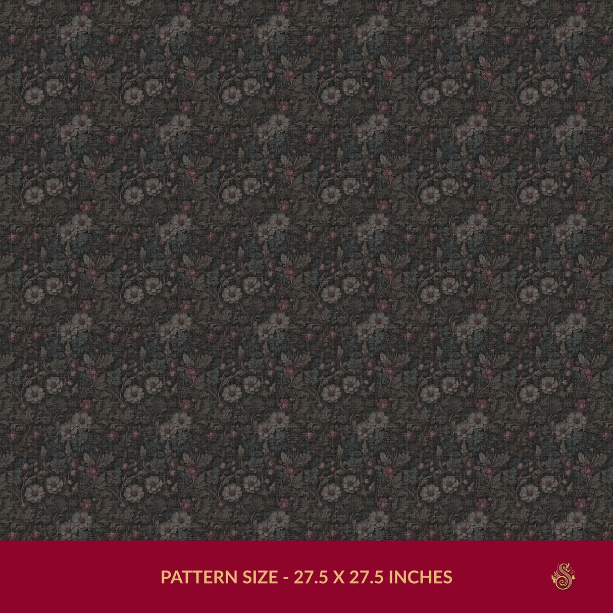 Nocturnal Botanica | Dark Academia Dramatic Moody Floral Wallpaper Wallpaper Sckribbles