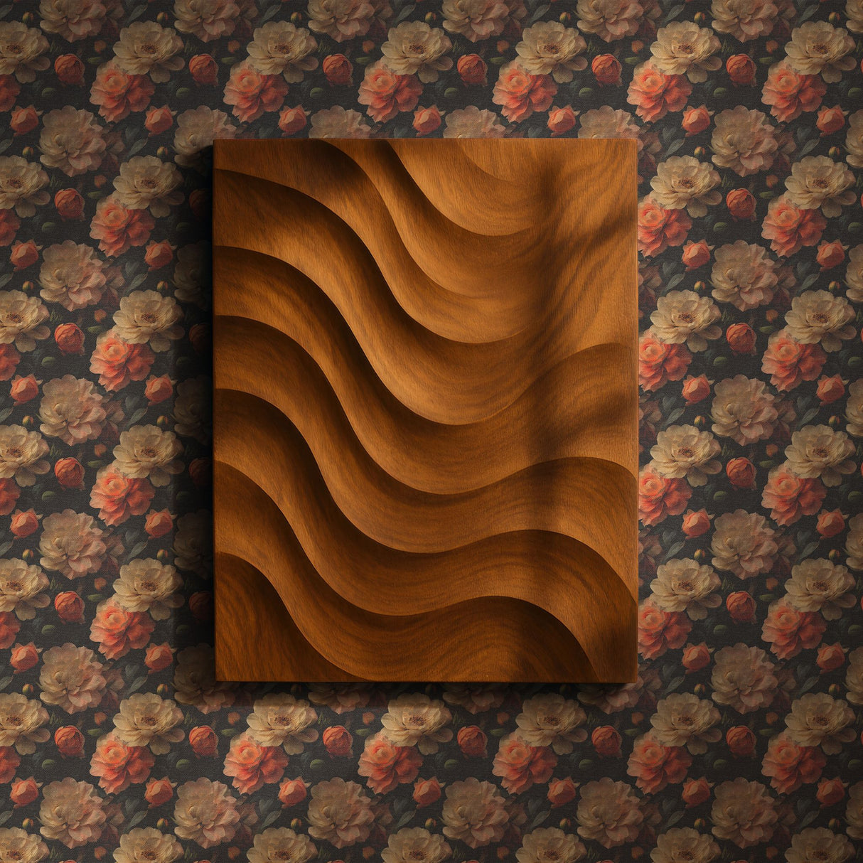 Pretty Petals | Moody Dramatic Large Floral Rose Wallpaper Wallpaper Sckribbles