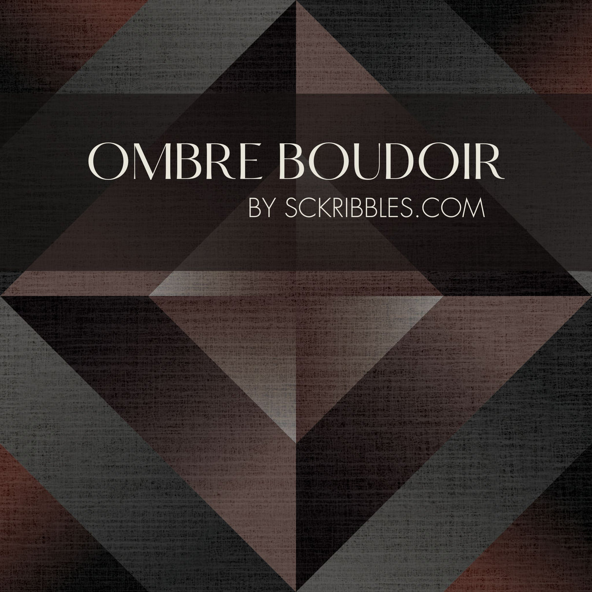 Ombre Boudoir | Moody Luxury Geometrical Wallpaper Wallpaper Sckribbles