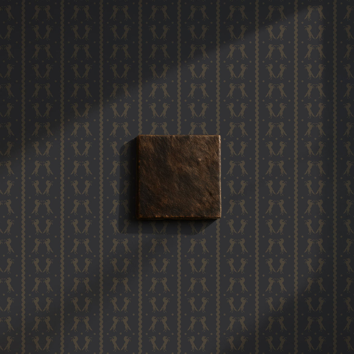 Gallop & Grace | Dark Gray & Brown Striped Horse Wallpaper Wallpaper Sckribbles Signature - Premium Non-Woven Roll - 24 in x 32.8 ft (61 cm × 10 m)