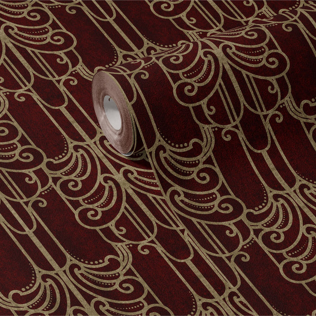 Gritty Luxe | Luxurious Decadent Moody Art Nouveau Wallpaper Wallpaper Sckribbles