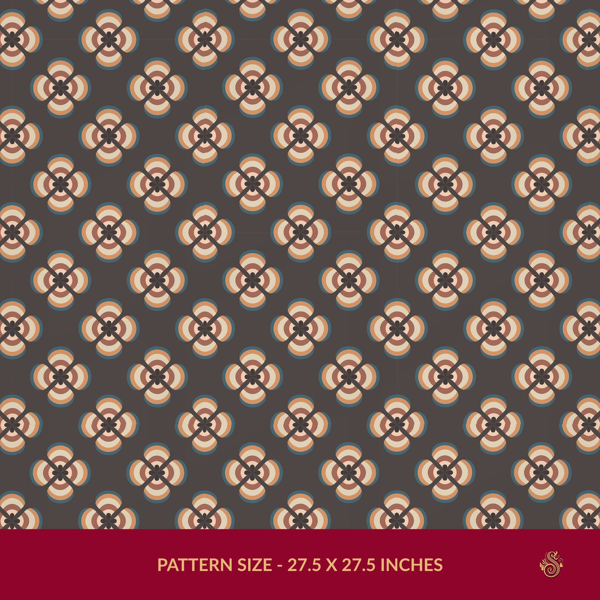 Retro Floret | Cool Vintage Retro Floral Wallpaper Wallpaper Sckribbles