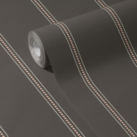Pewter Pulse | Dark Academia Gray Elegant Vertical Striped Wallpaper Wallpaper Sckribbles