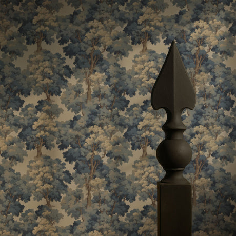 Canopy Charm | Moody Forest Aubusson Tapestry Trees Wallpaper Wallpaper Sckribbles