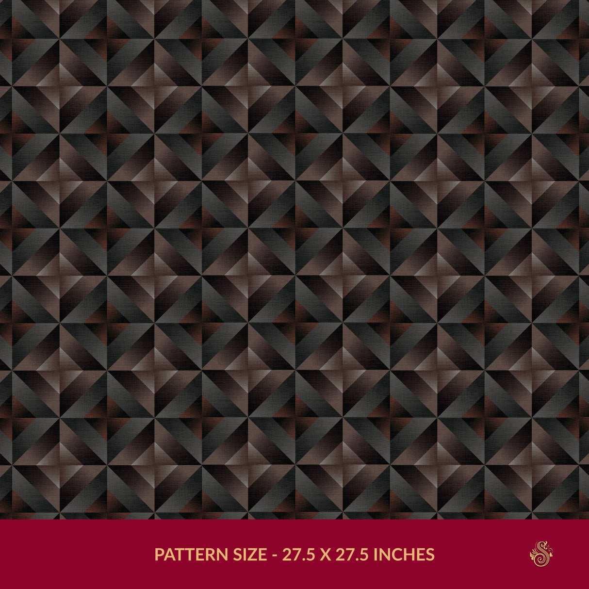 Ombre Boudoir | Moody Luxury Geometrical Wallpaper Wallpaper Sckribbles