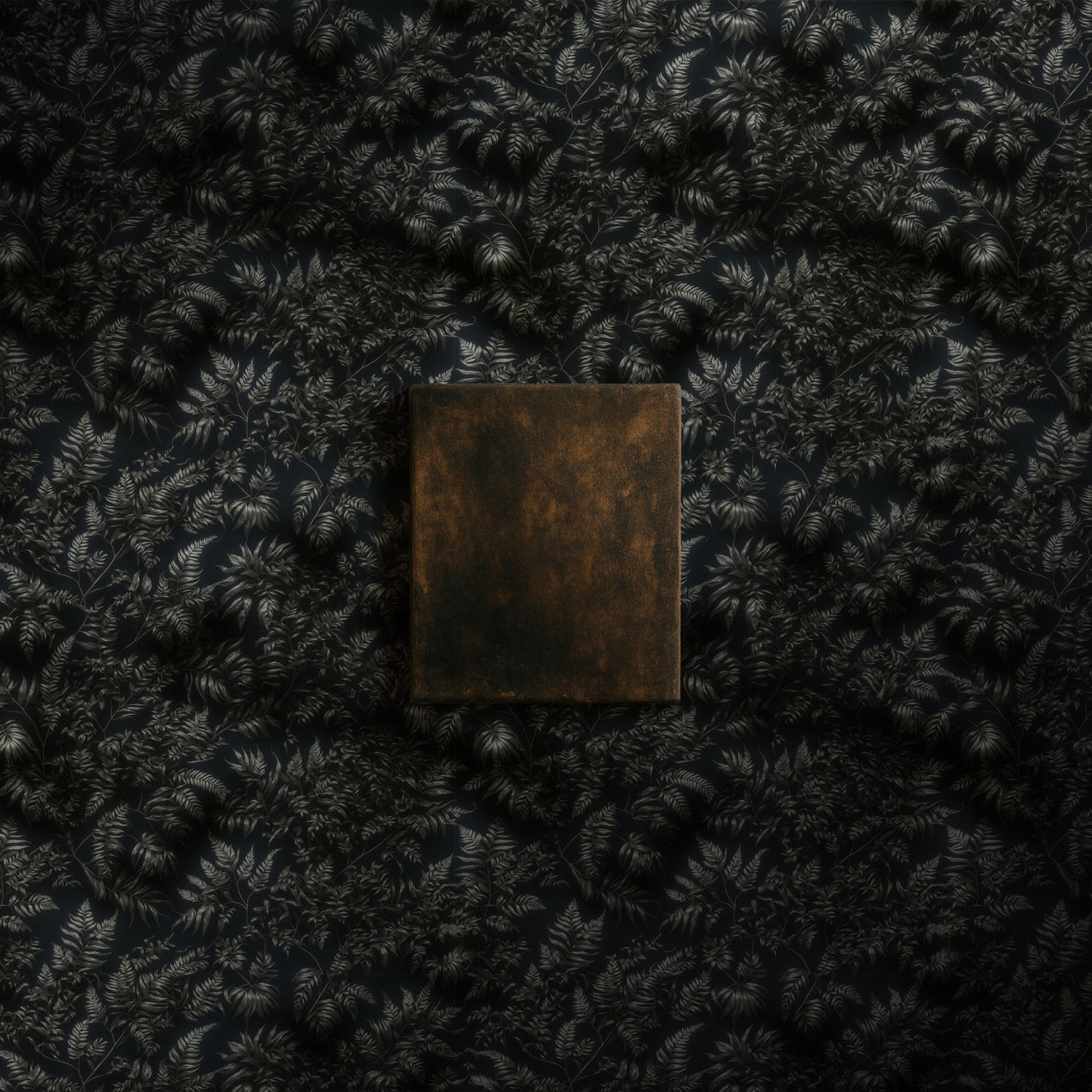 Ferny Secrets | Dark Green Moody Fern Botanical Wallpaper Wallpaper Sckribbles