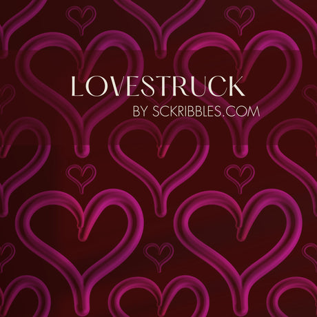 Heartburst | Cute Pink Love Heart Bubble Wallpaper Wallpaper Sckribbles Traditional - (Non-Woven) Sample 14'' x 14'' / 35 x 35 cm Lovestruck