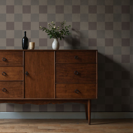 Subtle Grids | Neutral Muted Faded Classic Checkered Wallpaper Wallpaper Sckribbles