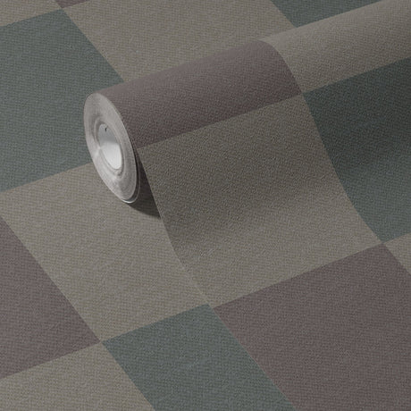 Subtle Grids | Neutral Muted Faded Classic Checkered Wallpaper Wallpaper Sckribbles