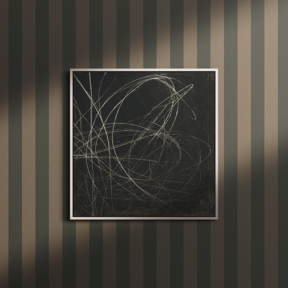 Subtle Stripes | Classic Muted Old-World Understated Striped Wallpaper Wallpaper Sckribbles