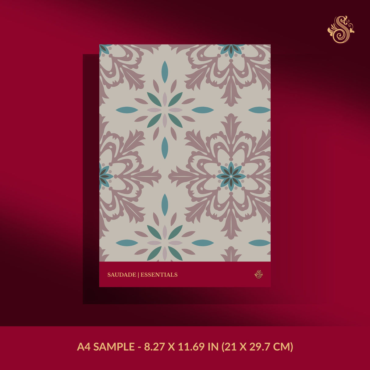 Muted tile wallpaper sample.
