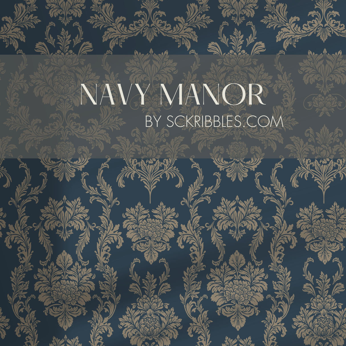 Grand Manor | Vintage Baroque European Damask Wallpaper Wallpaper Sckribbles