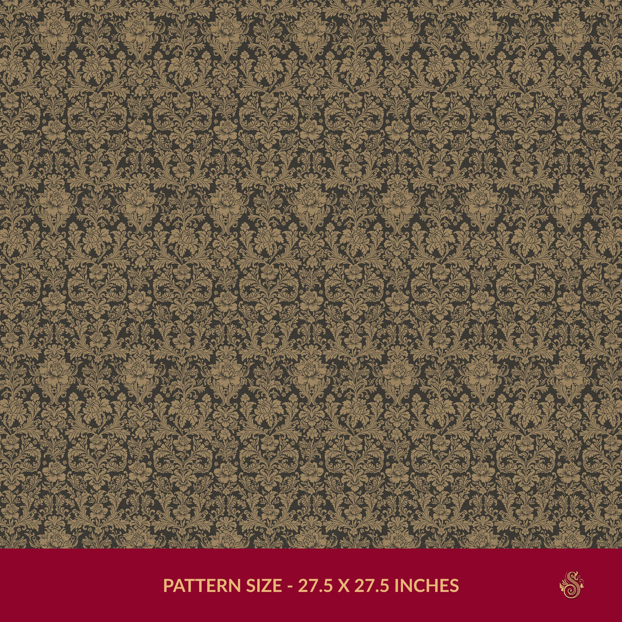 Brownstone Beauty | Neutral Brown Elegant Damask Wallpaper Wallpaper Sckribbles