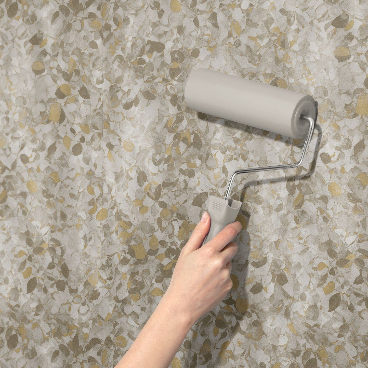 Faded Foliage | Weathered Neutral Rustic Leaves Kitchen Wallpaper Wallpaper Sckribbles