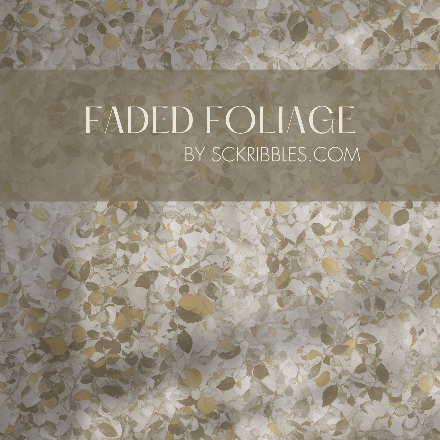 Faded Foliage | Weathered Neutral Rustic Leaves Kitchen Wallpaper Wallpaper Sckribbles