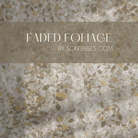 Faded Foliage | Weathered Neutral Rustic Leaves Kitchen Wallpaper Wallpaper Sckribbles