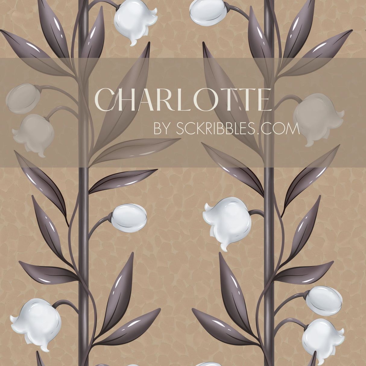 Weaving Bells | Sweet & Feminine Floral Girl's Room Wallpaper Wallpaper Sckribbles Legacy Traditional - (Non-Woven) Sample 14'' x 14'' / 35 x 35 cm Charlotte