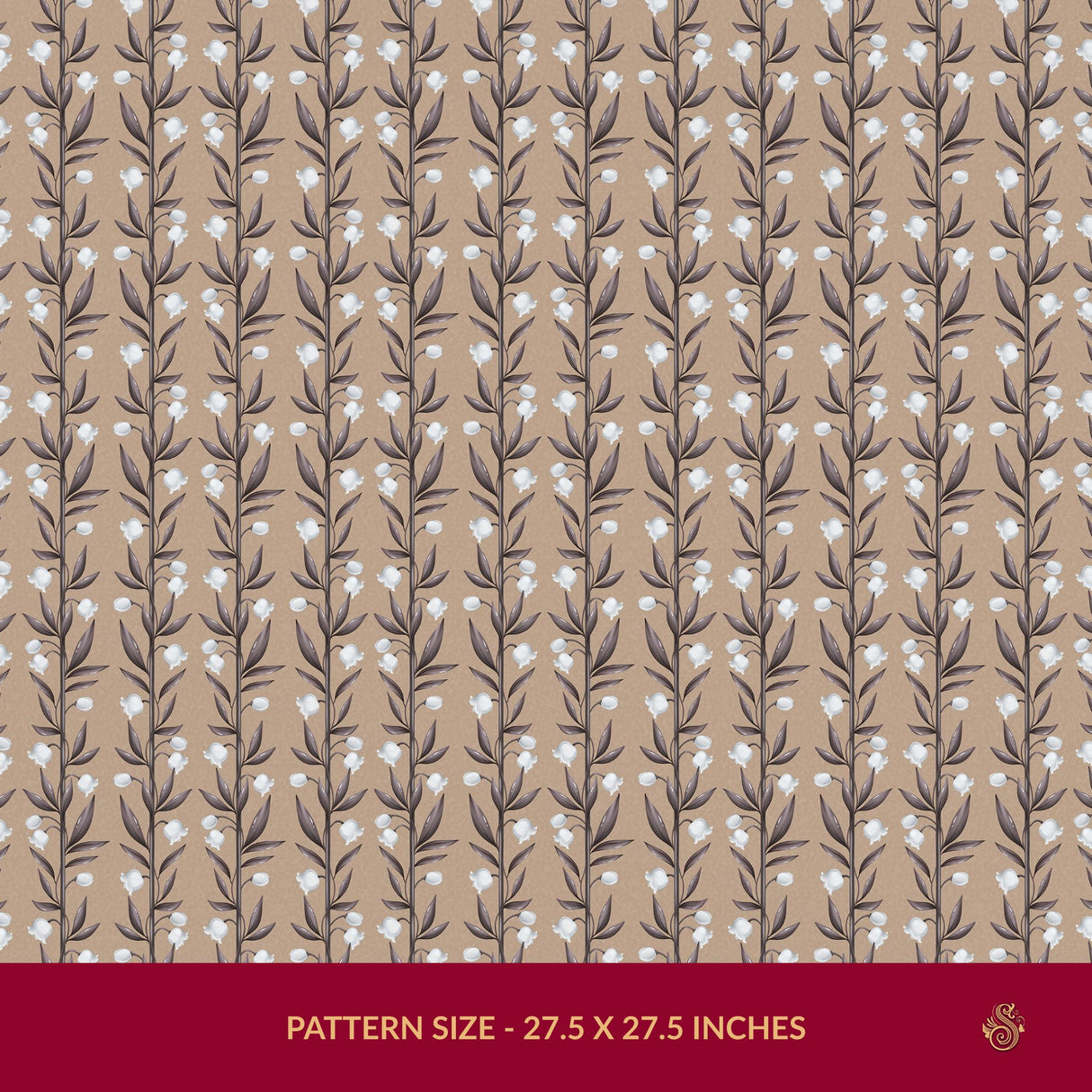 Weaving Bells | Sweet & Feminine Floral Girl's Room Wallpaper Wallpaper Sckribbles