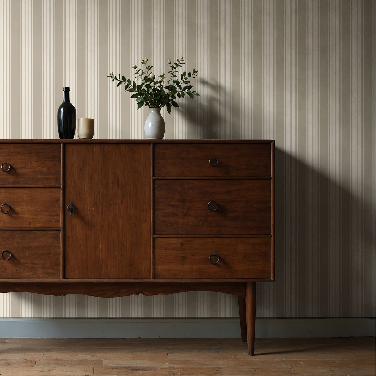 Aristocrat Stripe | Classic Timeless Elegant Traditional Pinstripe Wallpaper Wallpaper Sckribbles