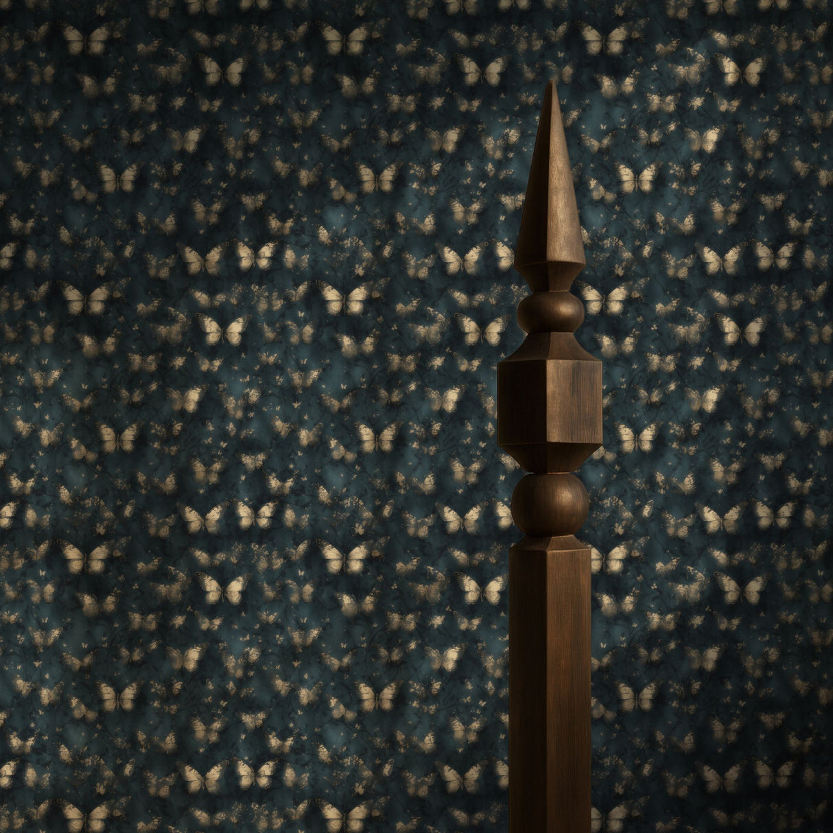 Whimsical Wings | Dark Nursery Butterfly Wallpaper Wallpaper Sckribbles