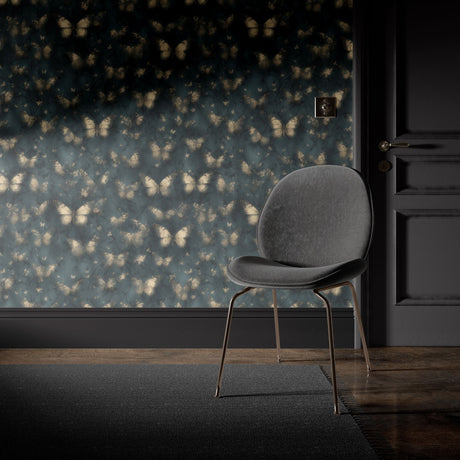 Whimsical Wings | Dark Nursery Butterfly Wallpaper Wallpaper Sckribbles