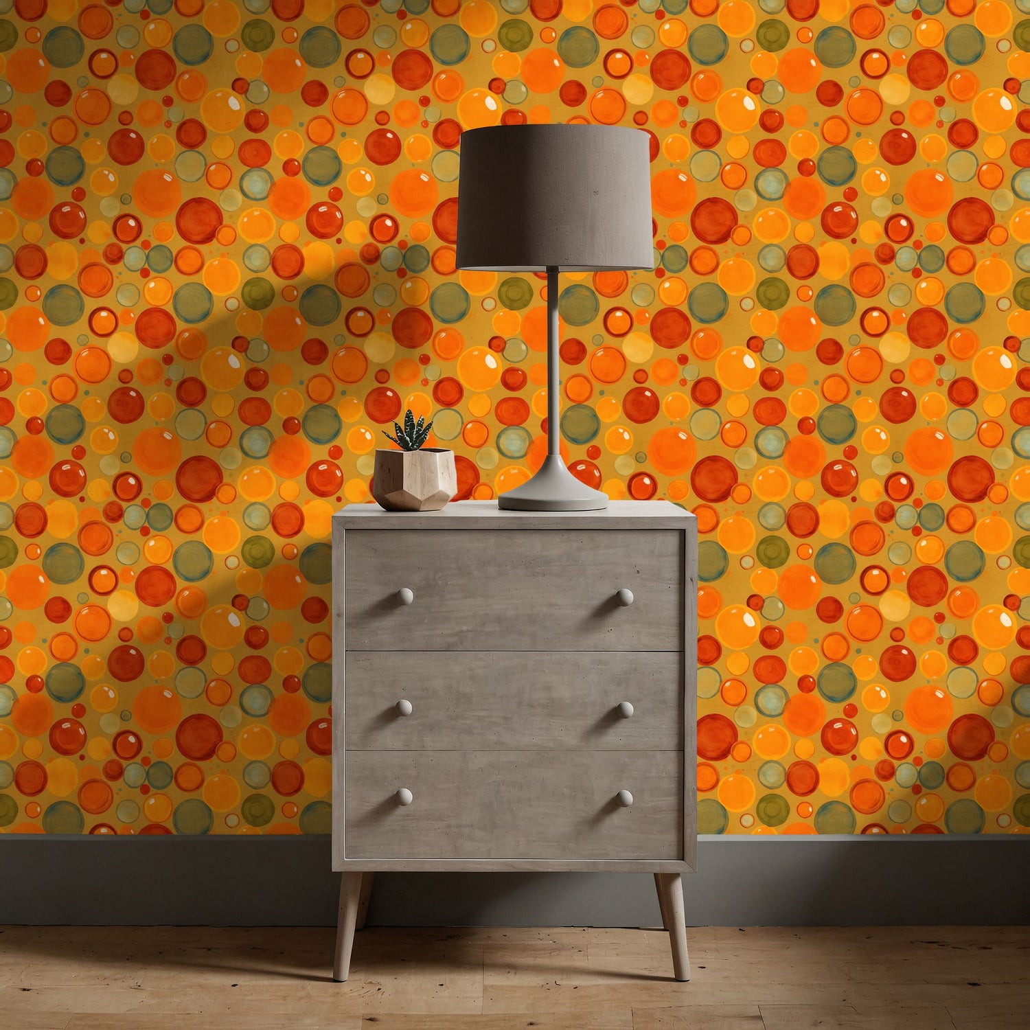 Circus Circles | Colorful Bright Bubbles Children's Room Wallpaper Wallpaper Sckribbles