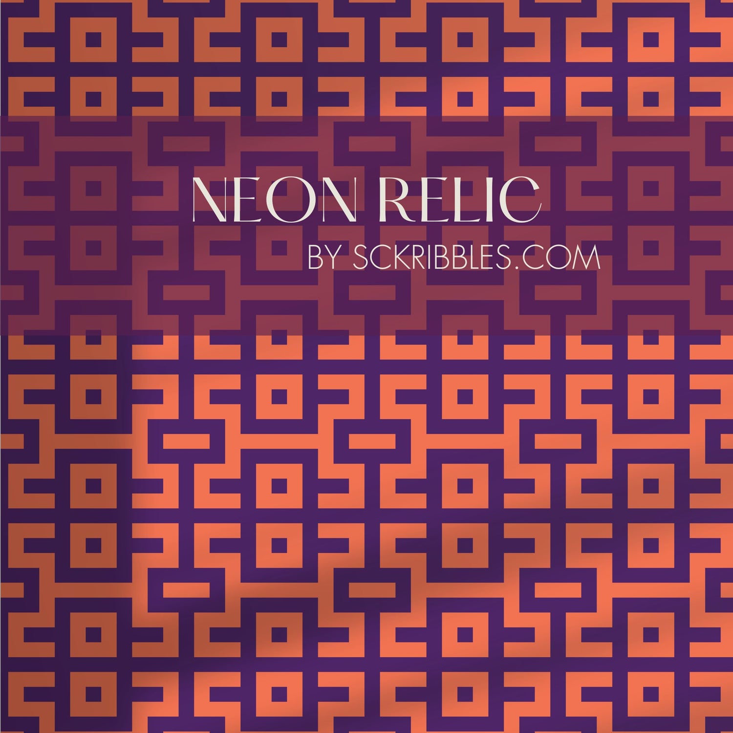 Pacdeco | Bright Bold & Eccentric Retro Art Deco Wallpaper Wallpaper Sckribbles Traditional - (Non-Woven) Sample 14'' x 14'' / 35 x 35 cm Neon Relic
