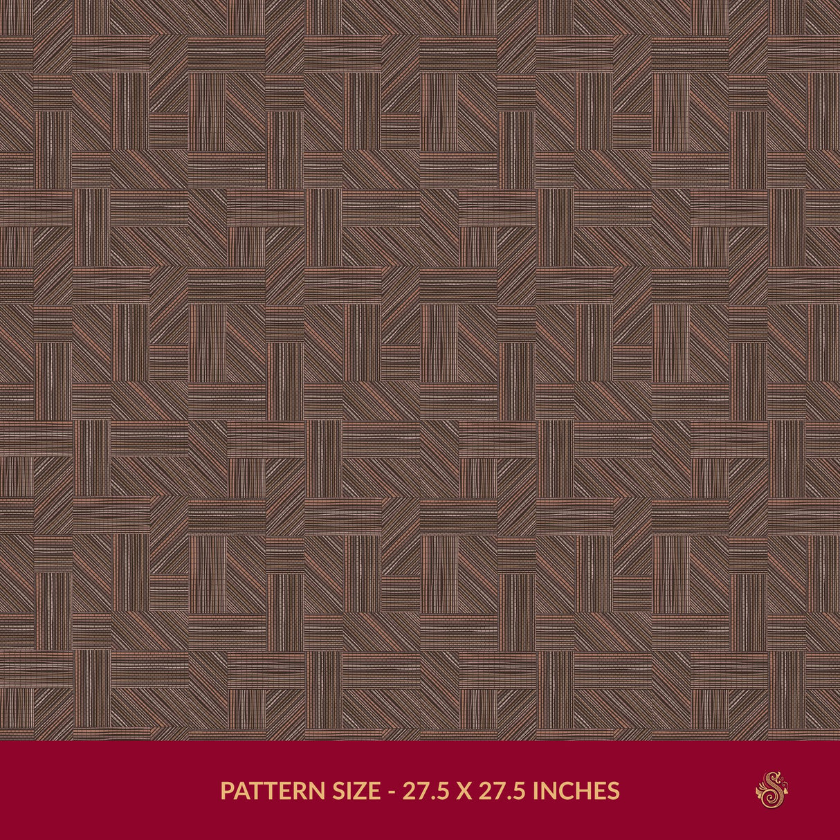 Organic Weave | Rustic Brown Geometrical Wallpaper Wallpaper Sckribbles