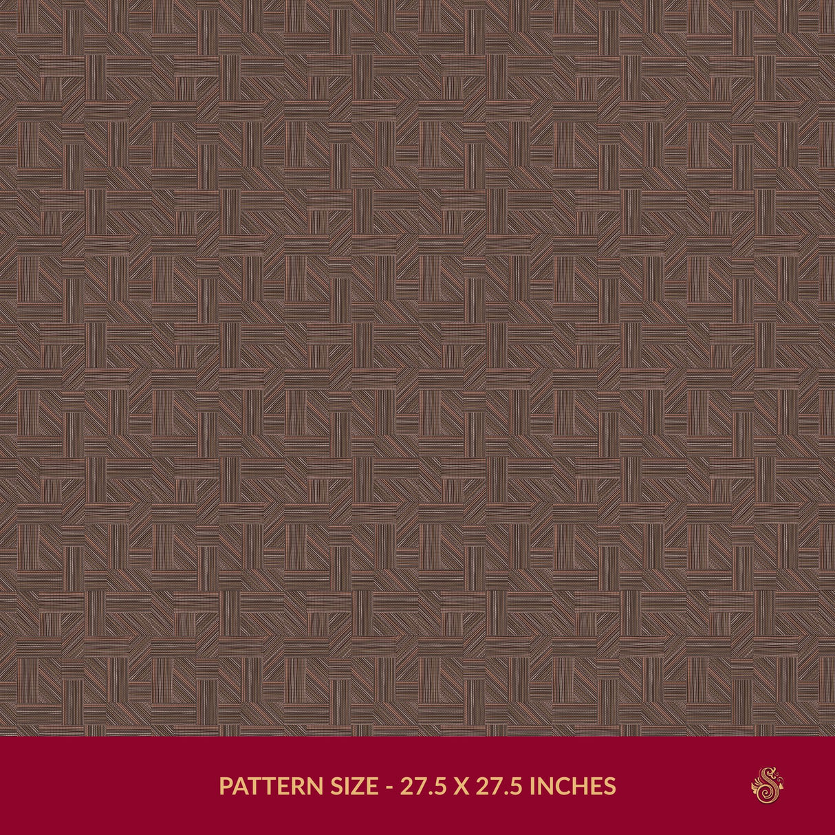 Organic Weave | Rustic Brown Geometrical Wallpaper Wallpaper Sckribbles