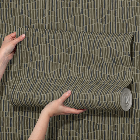 Worn & Torn | Neutral Organic Earthy Abstract Striped Wallpaper Wallpaper Sckribbles