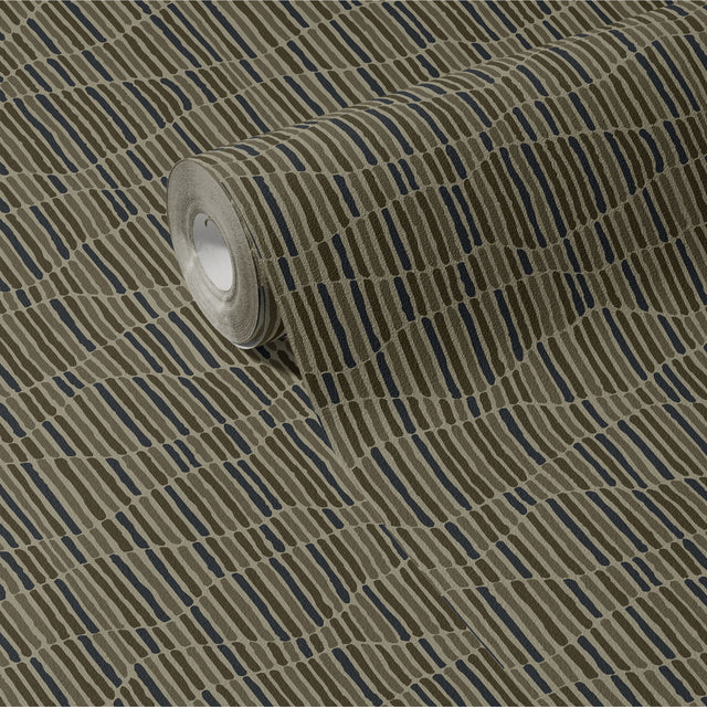 Worn & Torn | Neutral Organic Earthy Abstract Striped Wallpaper Wallpaper Sckribbles