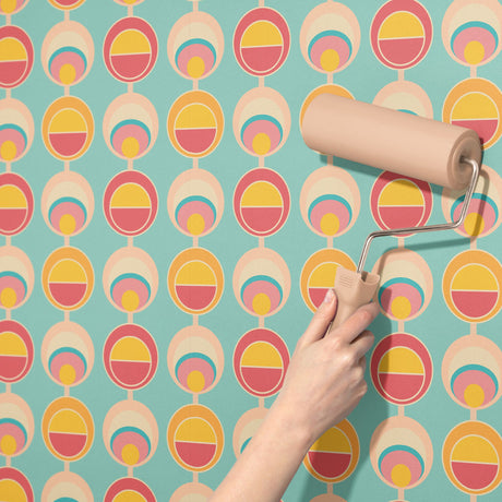 Sweet 70s | Cute Fun Pastel Circles 1970s Wallpaper Wallpaper Sckribbles