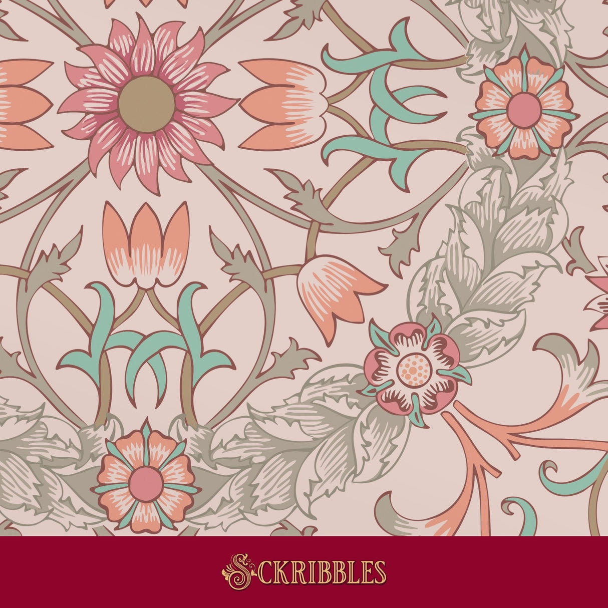 Vintage William Morris Ceiling wallpaper.