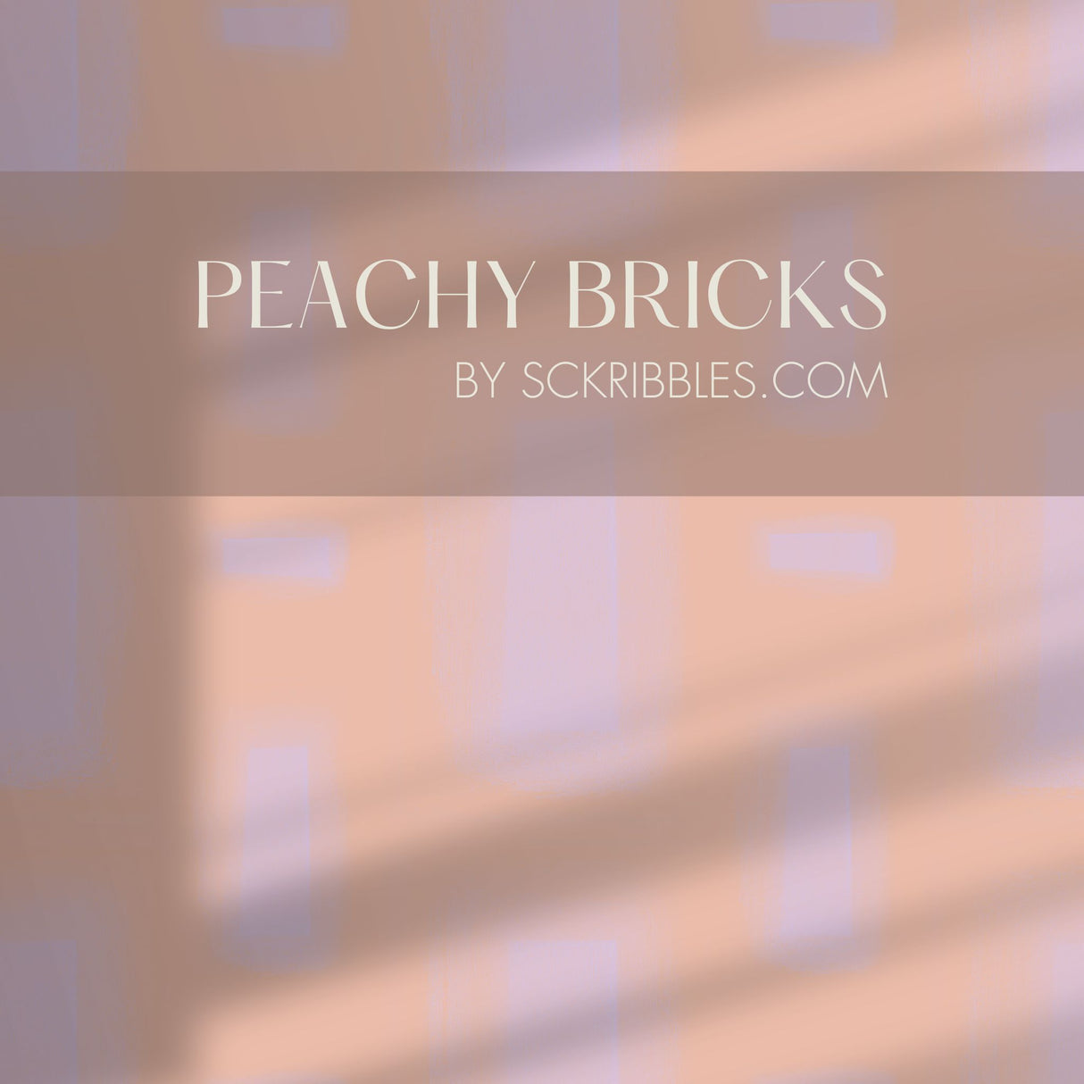 Geo Drift | Contemporary Abstract Geometrical Brick Shapes Wallpaper Wallpaper Sckribbles Traditional - (Non-Woven) Sample 14'' x 14'' / 35 x 35 cm Peachy Bricks