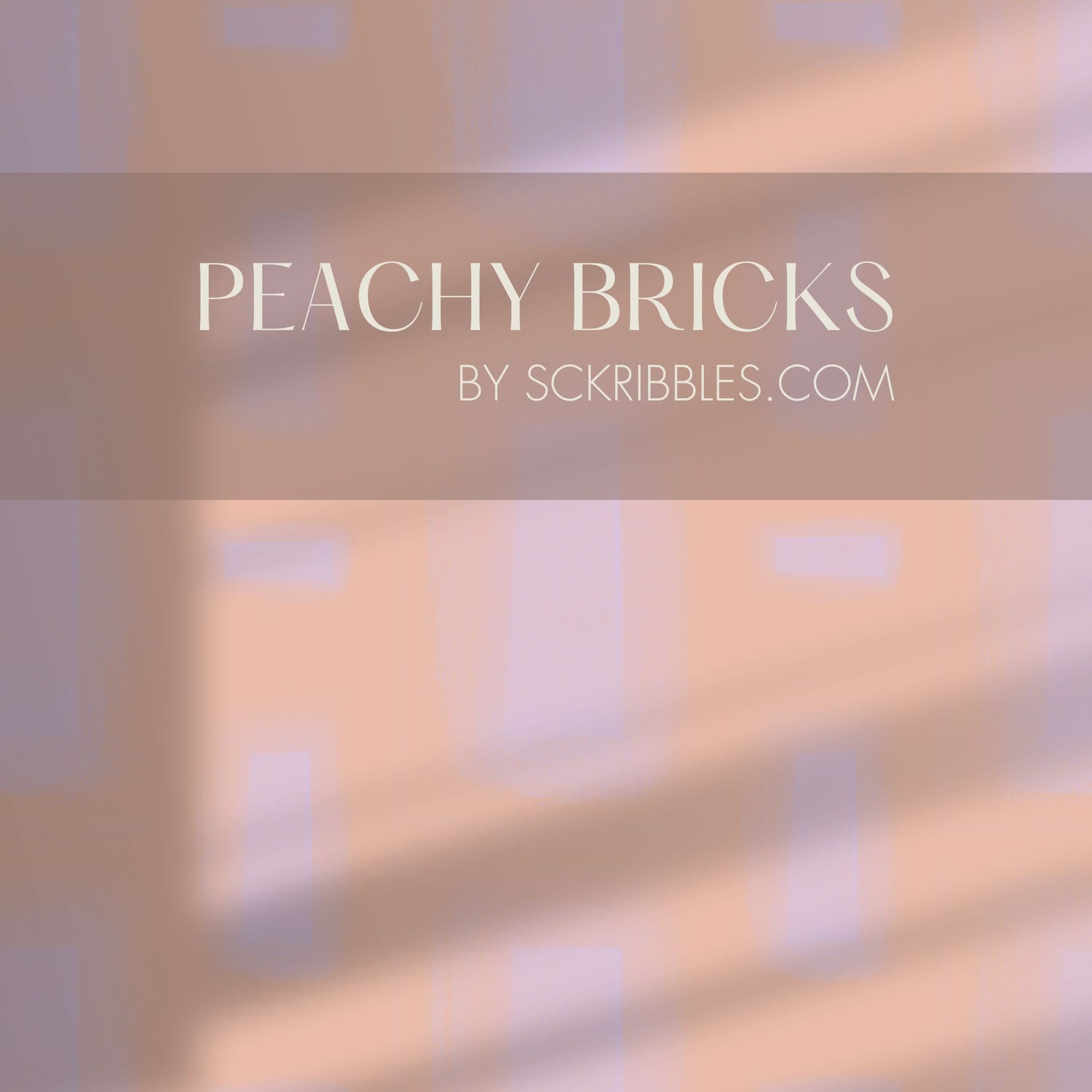 Geo Drift | Contemporary Abstract Geometrical Brick Shapes Wallpaper Wallpaper Sckribbles Traditional - (Non-Woven) Sample 14'' x 14'' / 35 x 35 cm Peachy Bricks