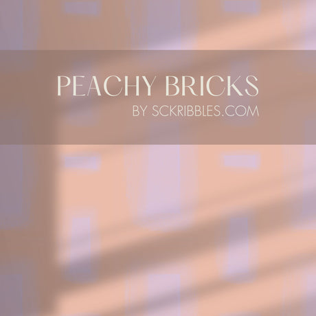 Geo Drift | Contemporary Abstract Geometrical Brick Shapes Wallpaper Wallpaper Sckribbles Traditional - (Non-Woven) Sample 14'' x 14'' / 35 x 35 cm Peachy Bricks