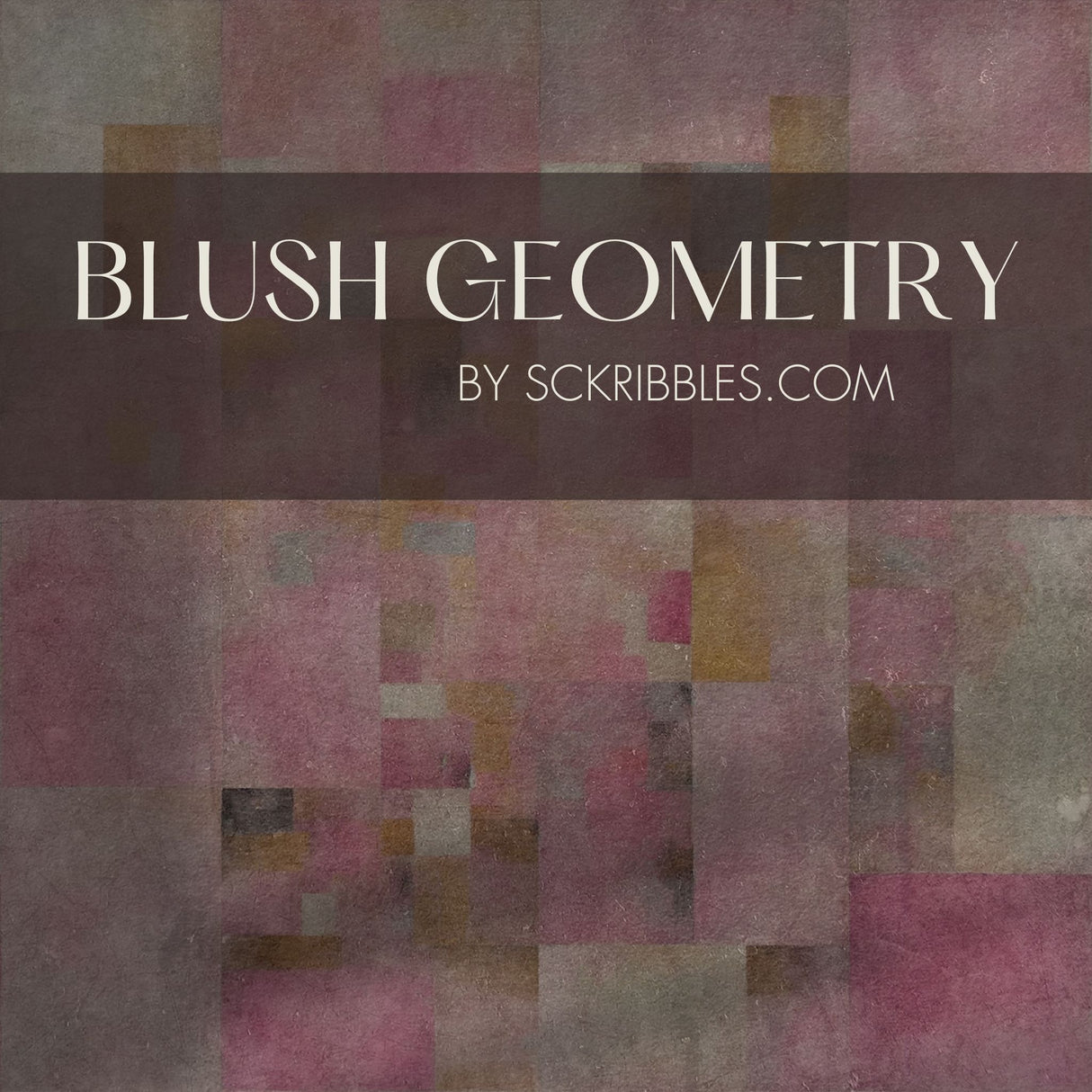Blush Geometry | Pink Abstract Grid Distressed Wallpaper Wallpaper Sckribbles