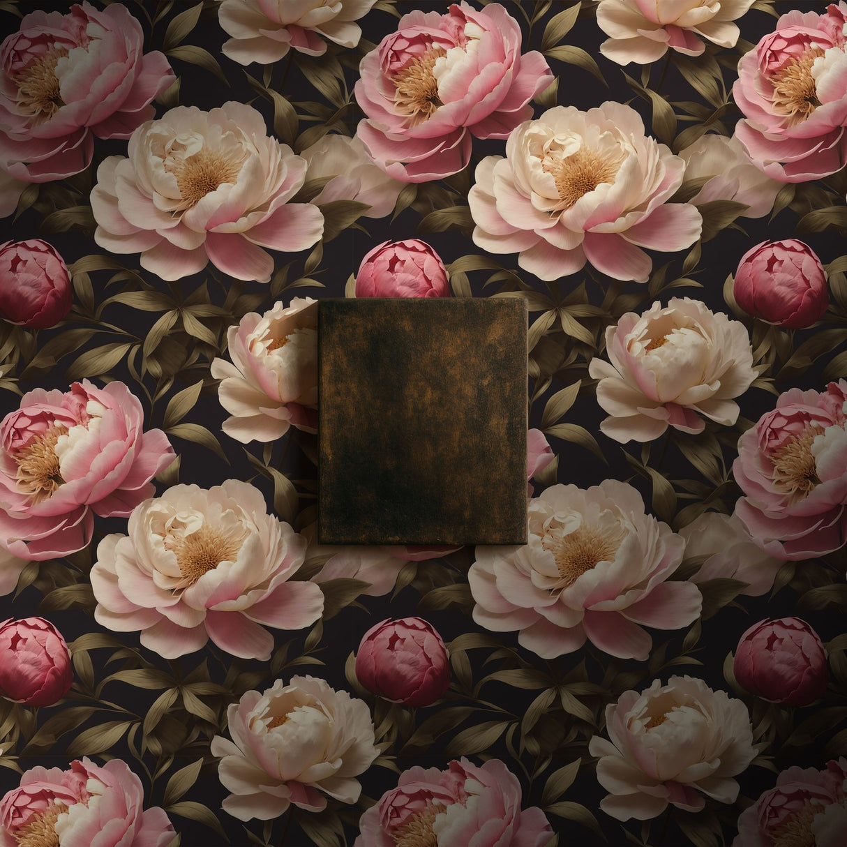 Peony Perfection | Floral Pink & Cream Flower Wallpaper Wallpaper Sckribbles