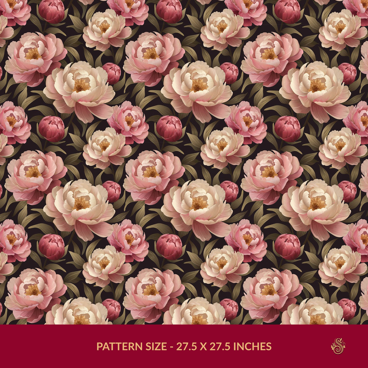 Peony Perfection | Floral Pink & Cream Flower Wallpaper Wallpaper Sckribbles