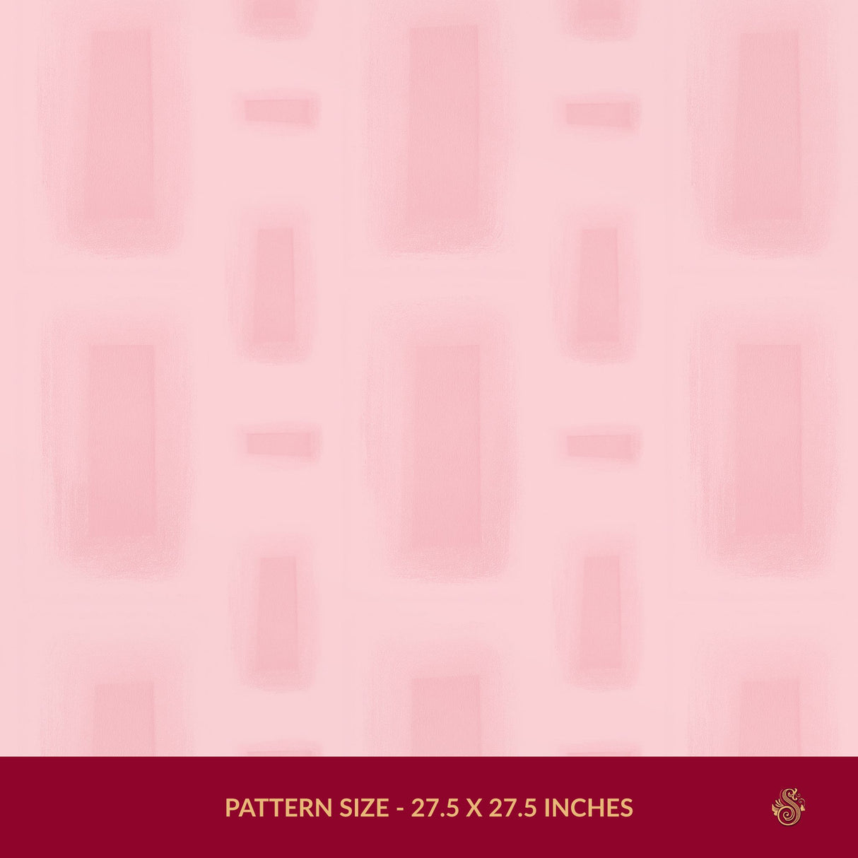 Geo Drift | Contemporary Abstract Geometrical Brick Shapes Wallpaper Wallpaper Sckribbles Signature - Premium Non-Woven Roll - 27.5 in x 32.8 ft (70 cm × 10 m) Rosy Rectangles