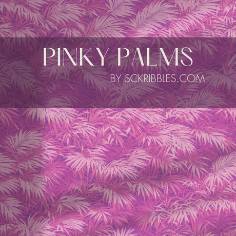 Pinky Palms | Bright Pink Tropical Palm Leaves Wallpaper Wallpaper Sckribbles