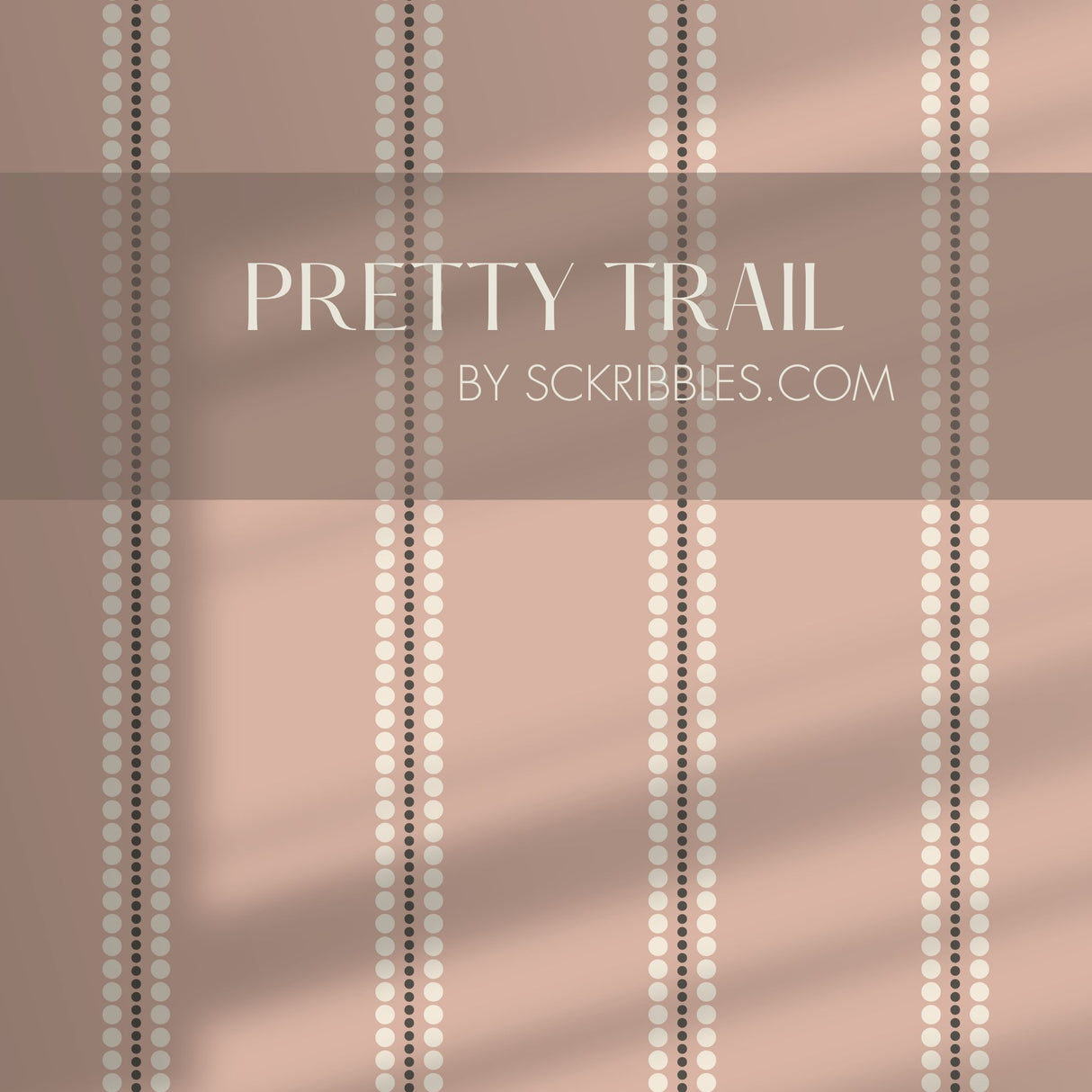 Pretty Trail | Sweet Feminine Pink Spotty Vertical Striped Wallpaper Wallpaper Sckribbles