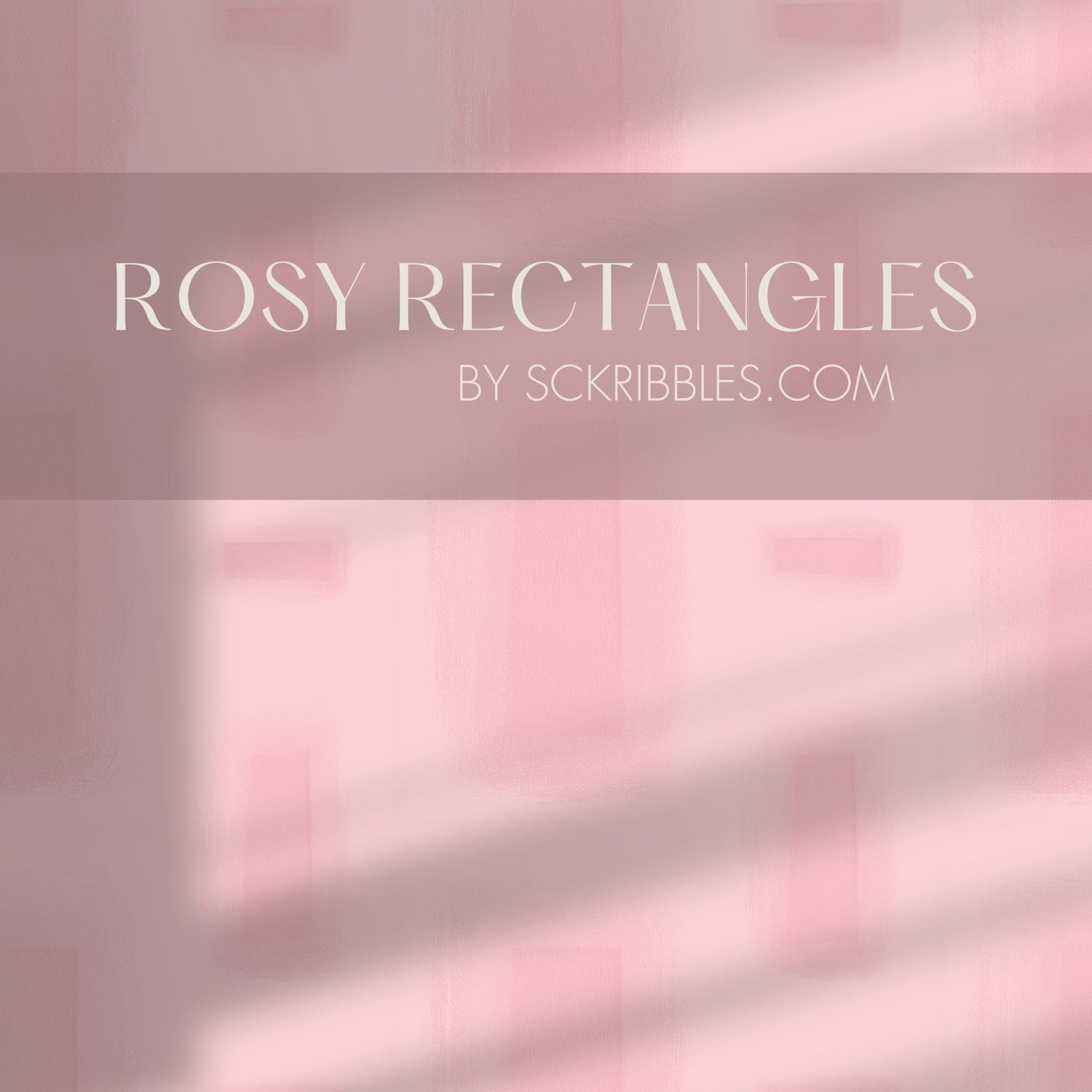 Geo Drift | Contemporary Abstract Geometrical Brick Shapes Wallpaper Wallpaper Sckribbles Traditional - (Non-Woven) Sample 14'' x 14'' / 35 x 35 cm Rosy Rectangles